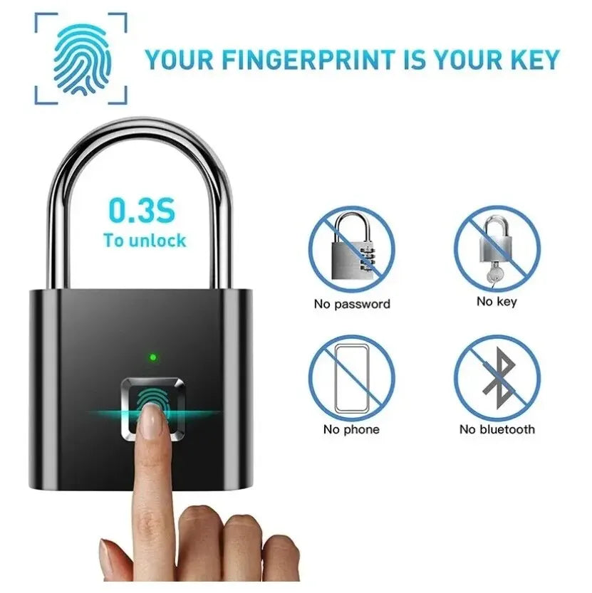 Fingerprint Lock Keyless Waterproof Anti-Theft Smart Lock - Supersell