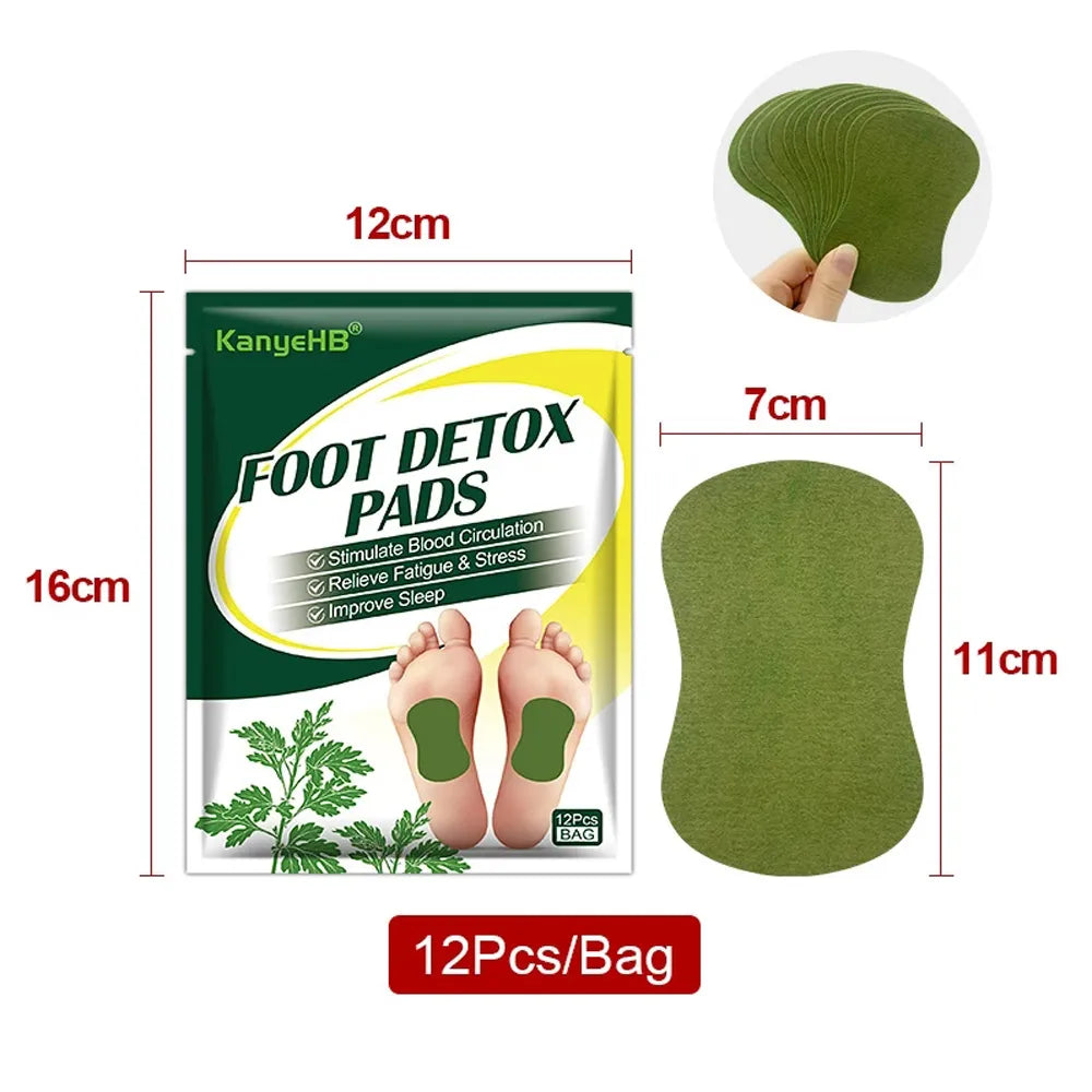 Detox Foot Patches Pads Natural Herbal Feet Body Toxins Cleansing Relieve Stress Help Sleeping - Supersell