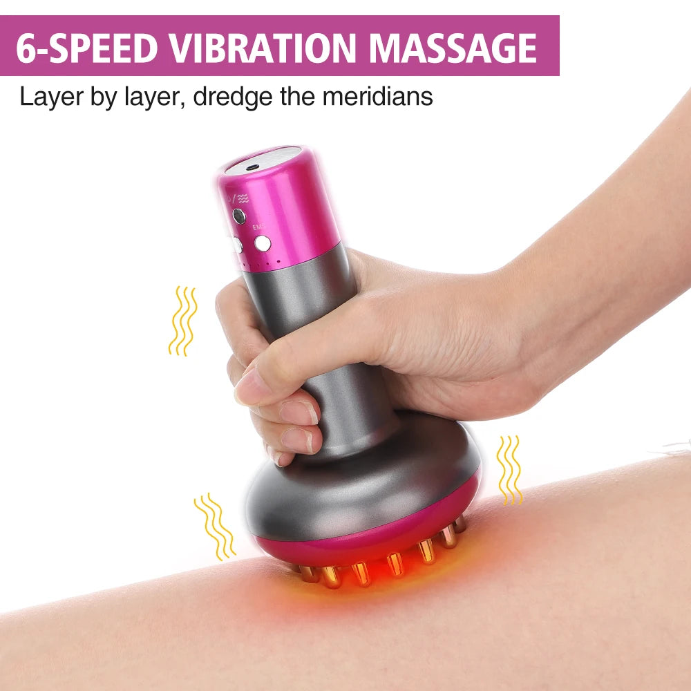 Electric Lymphatic Drainage Machine Meridian Body Massage Brush Microcurrent Anti Cellulite Physiotherapy Apparatus - Supersell