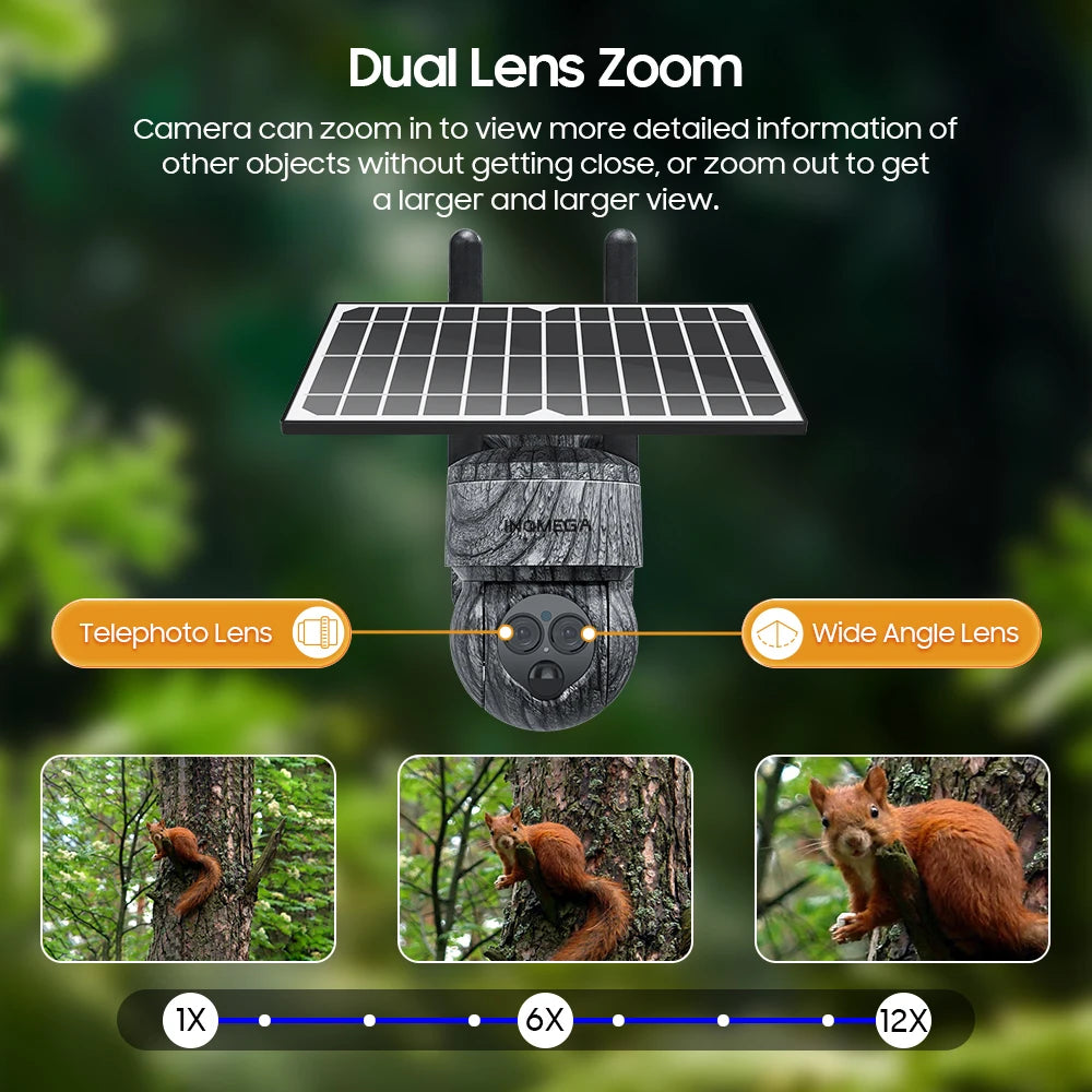 8MP 4G SIM Card / WIFI Solar Camera Outdoor Security Protection CCTV Recording in Forest / Farm