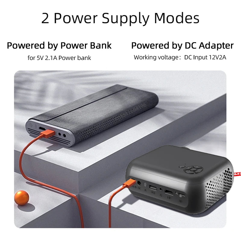 Mini Video Projector Powered by Power Bank - Supersell