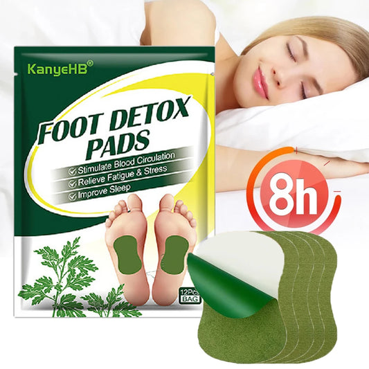 Detox Foot Patches Pads Natural Herbal Feet Body Toxins Cleansing Relieve Stress Help Sleeping - Supersell