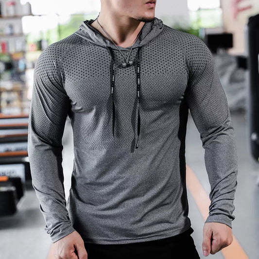 Mens Fitness Tracksuit Running Sport Hoodie - Supersell