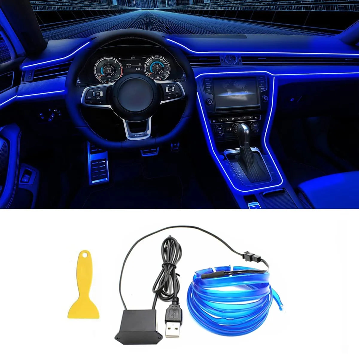 5M Car Interior Led Strip Light Wiring Decorative Lamp - Supersell