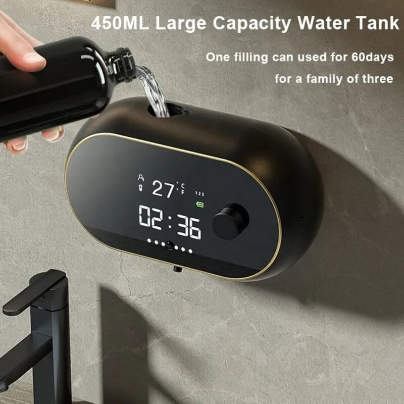 Liquid Foam Soap Dispensers Time | Temperature | Display | 450ml Tank | Waterproof - Supersell