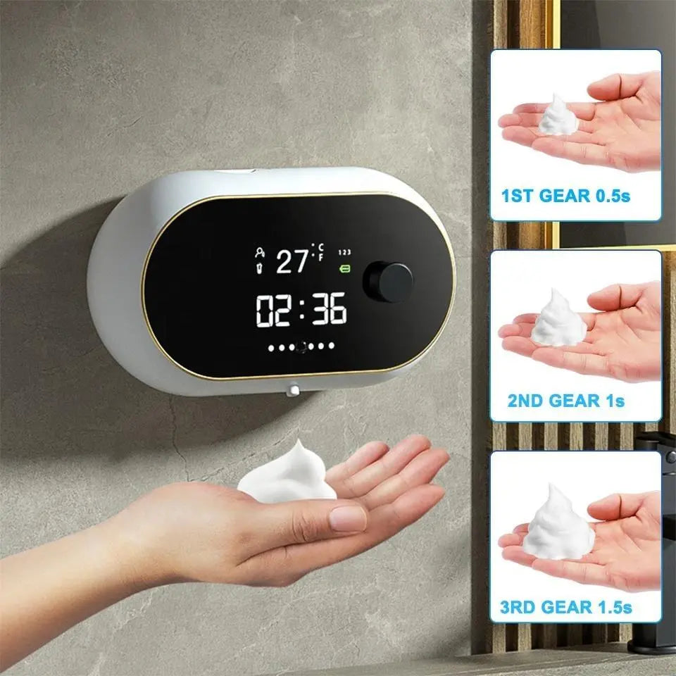 Liquid Foam Soap Dispensers Time | Temperature | Display | 450ml Tank | Waterproof - Supersell
