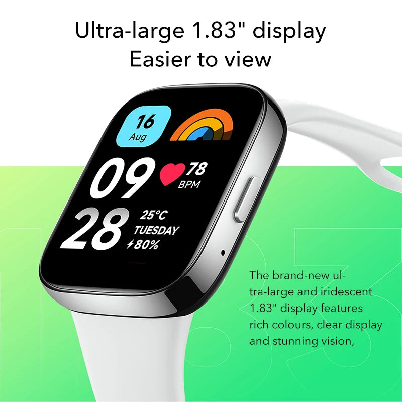 Xiaomi Redmi Watch 3 Active Bluetooth 5.3 Sport Bracelets 1.83'' LCD Display Blood Oxygen Monitor Waterproof - Supersell