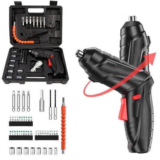 Power drill Tools Set Household Maintenance Repair 1800mAh Lithium Battery - Supersell