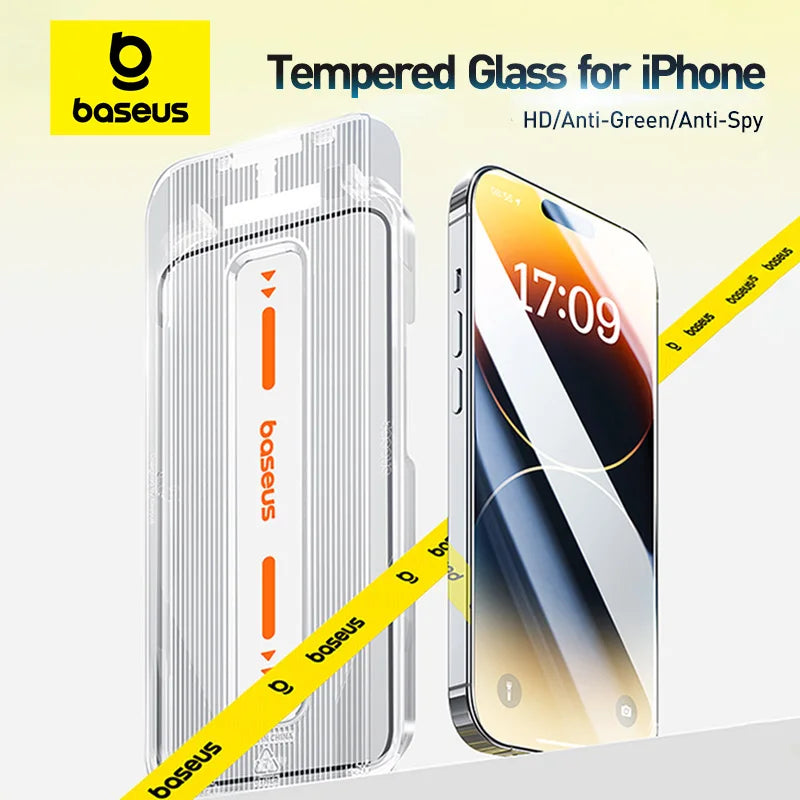 Baseus Screen Protector for iPhone 15 14 13 Pro Max Full Tempered Glass Protection - Supersell