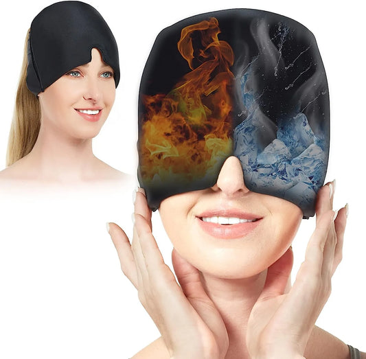 Migraine Relief Hat headache hat Gel Hot Cold Therapy Ice Cap for Relieve Pain - Supersell