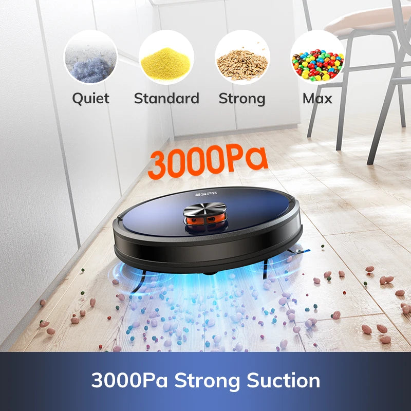 ILIFE T10s LDS Vacuum Cleaner Robot 2.5L Large Dust Bag App Remote Control 3000Pa Suction - Supersell