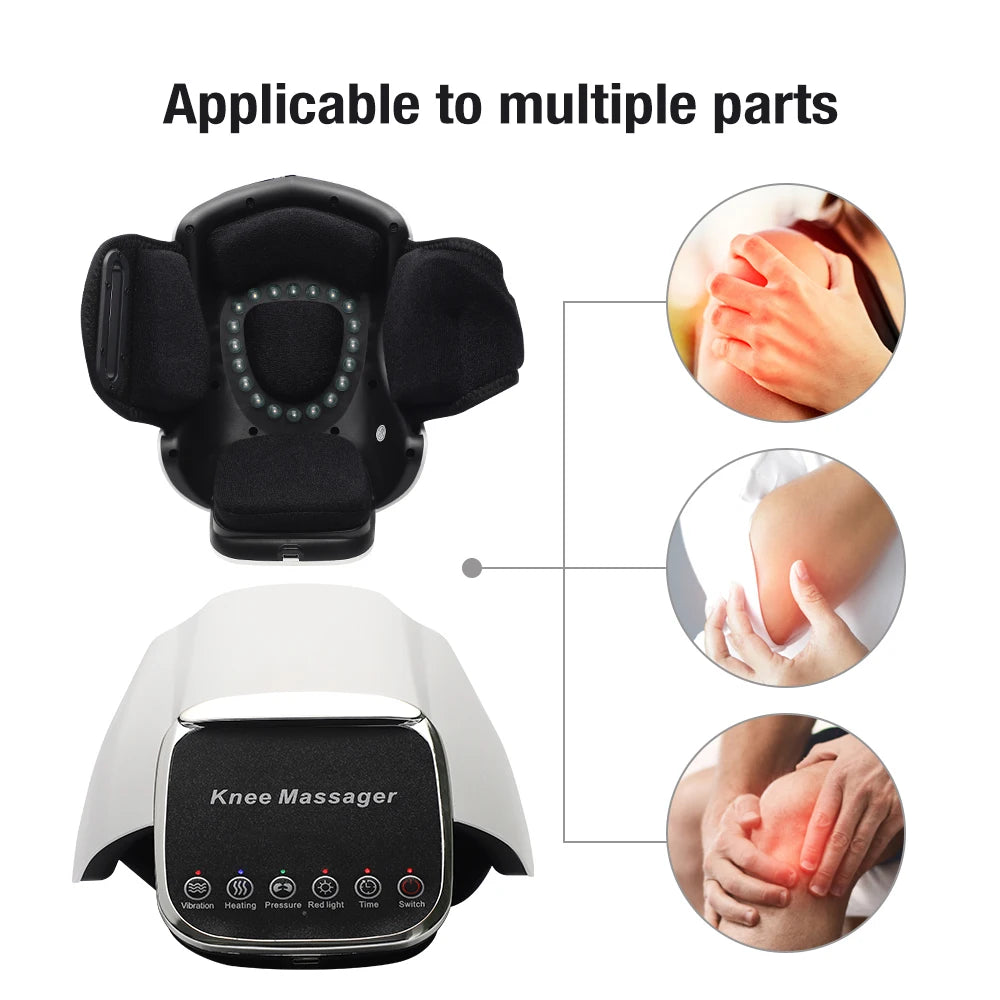 Smart Hot Compress Knee Relaxing Massager Knee Cap Treasure Laser Infrared Elbow Shoulder Massager Relive Joint Pain Stiffness - Supersell