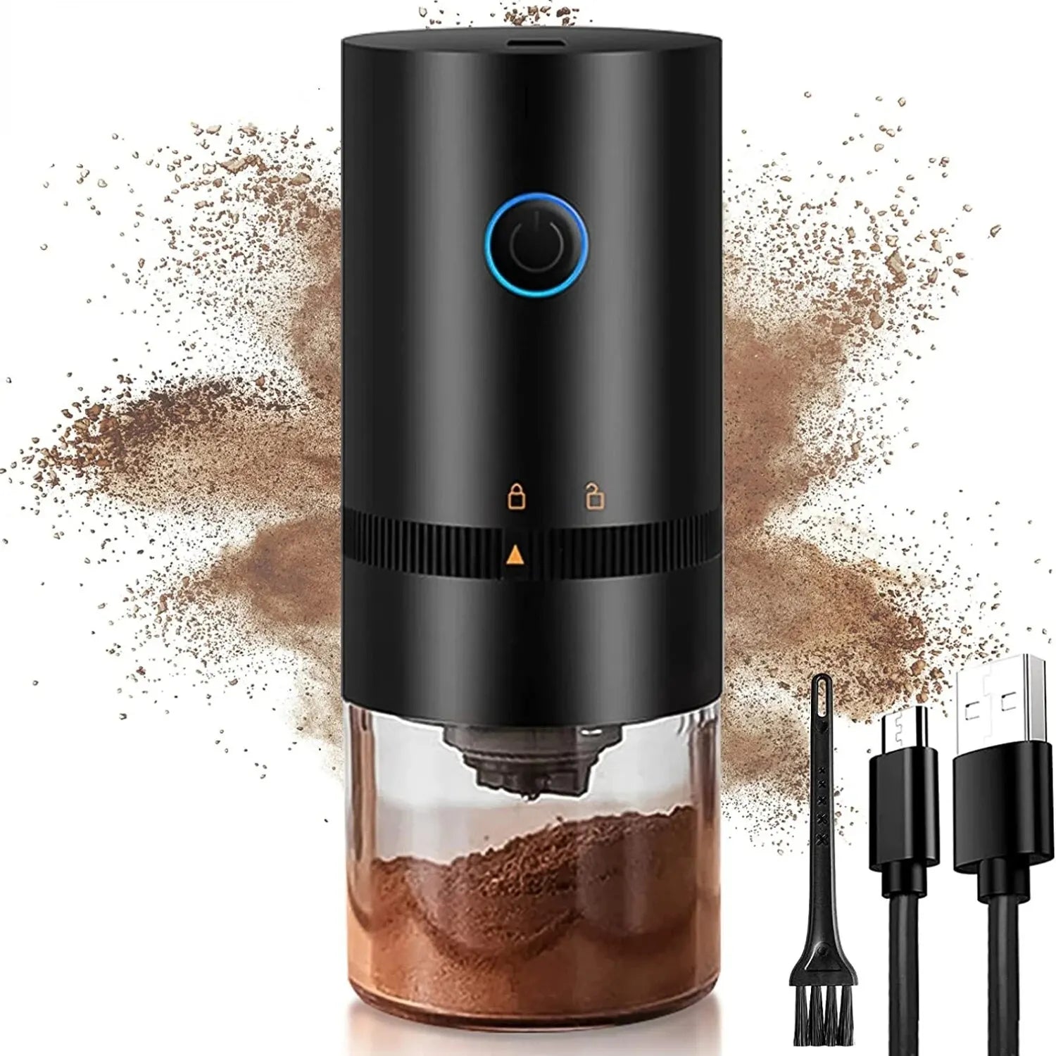 Portable Electric Coffee Grinder TYPE C USB Charge Professional Ceramic Grinding Coffee Beans - Supersell